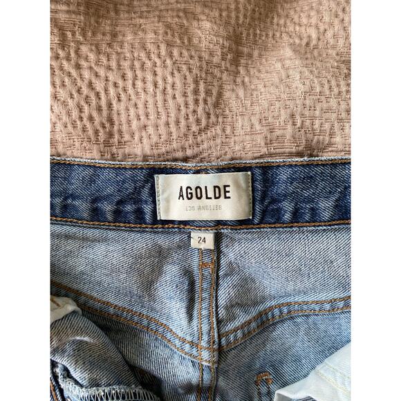 AGOLDE 90's Mid Rise Loose Straight Jeans in Streamline Size 24 - Picture 8 of 9